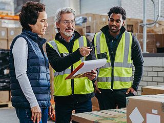 Supplier Code of Conduct two men and one women controling the zehnder supplier code of conduct